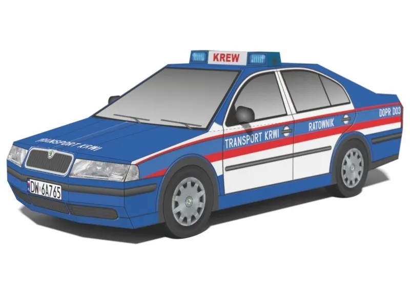 Papierový model - Škoda Octavia Transport krvi